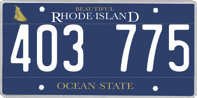 RI license plate 403775