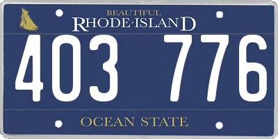 RI license plate 403776