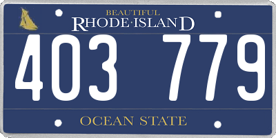 RI license plate 403779