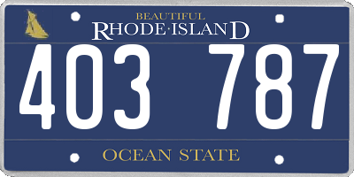 RI license plate 403787