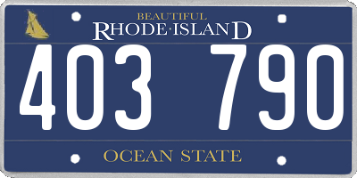 RI license plate 403790
