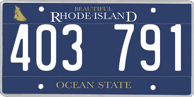 RI license plate 403791