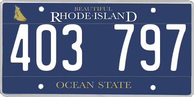 RI license plate 403797