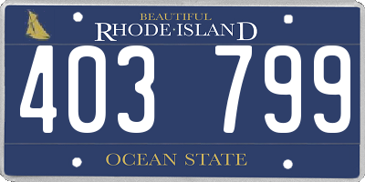 RI license plate 403799