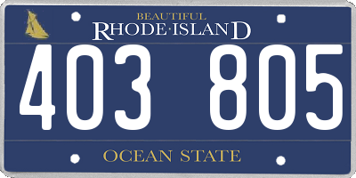 RI license plate 403805