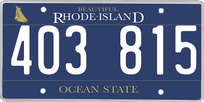 RI license plate 403815