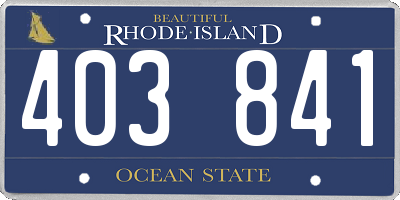 RI license plate 403841