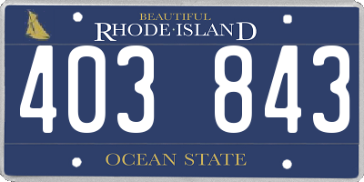 RI license plate 403843