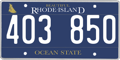 RI license plate 403850