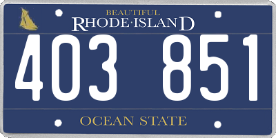 RI license plate 403851