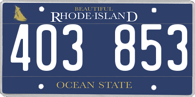 RI license plate 403853