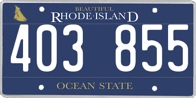 RI license plate 403855