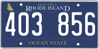 RI license plate 403856
