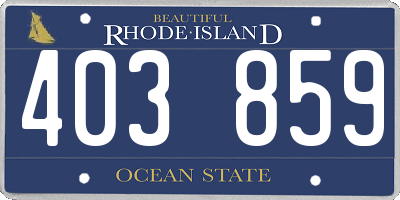 RI license plate 403859