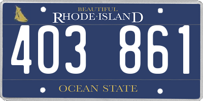 RI license plate 403861