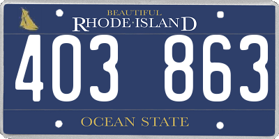 RI license plate 403863