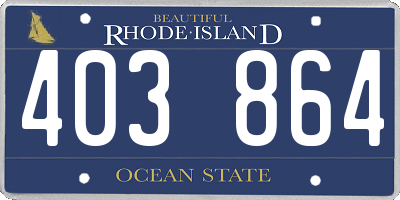 RI license plate 403864