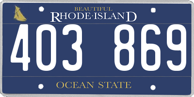 RI license plate 403869