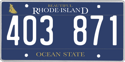 RI license plate 403871