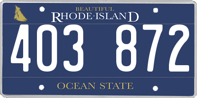 RI license plate 403872