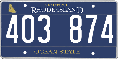 RI license plate 403874
