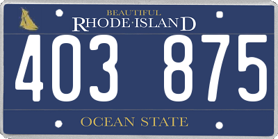 RI license plate 403875
