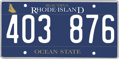 RI license plate 403876
