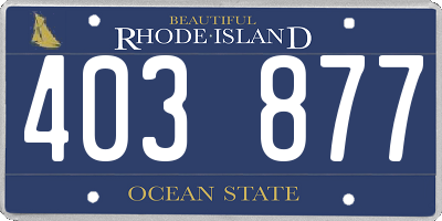 RI license plate 403877