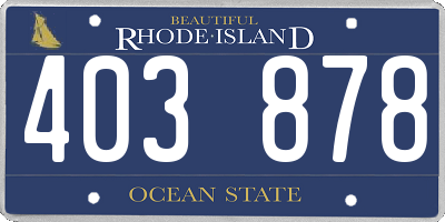 RI license plate 403878