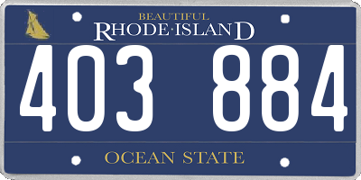 RI license plate 403884