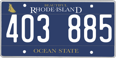 RI license plate 403885