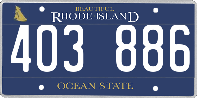 RI license plate 403886