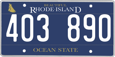 RI license plate 403890