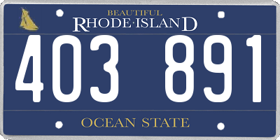RI license plate 403891