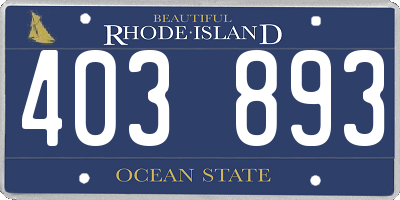 RI license plate 403893