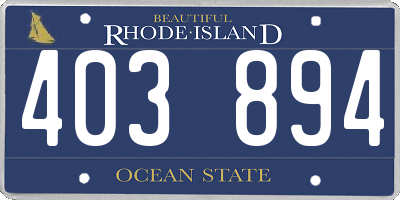 RI license plate 403894