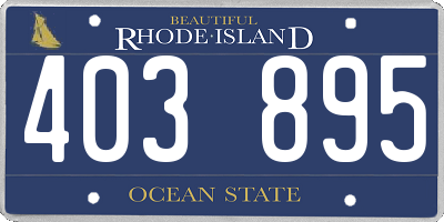 RI license plate 403895