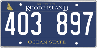 RI license plate 403897