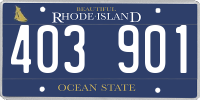 RI license plate 403901