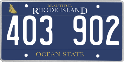 RI license plate 403902