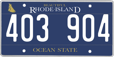 RI license plate 403904