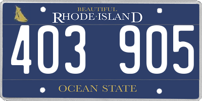 RI license plate 403905