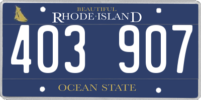 RI license plate 403907