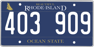 RI license plate 403909
