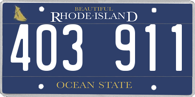 RI license plate 403911