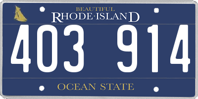 RI license plate 403914