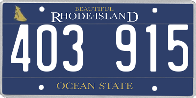 RI license plate 403915