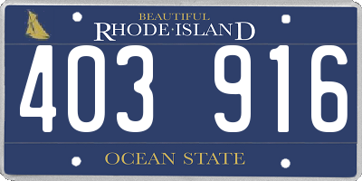 RI license plate 403916