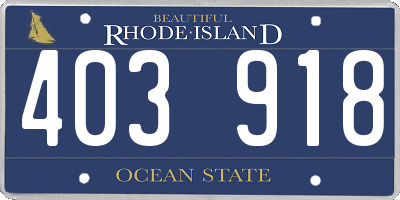 RI license plate 403918