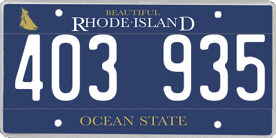 RI license plate 403935